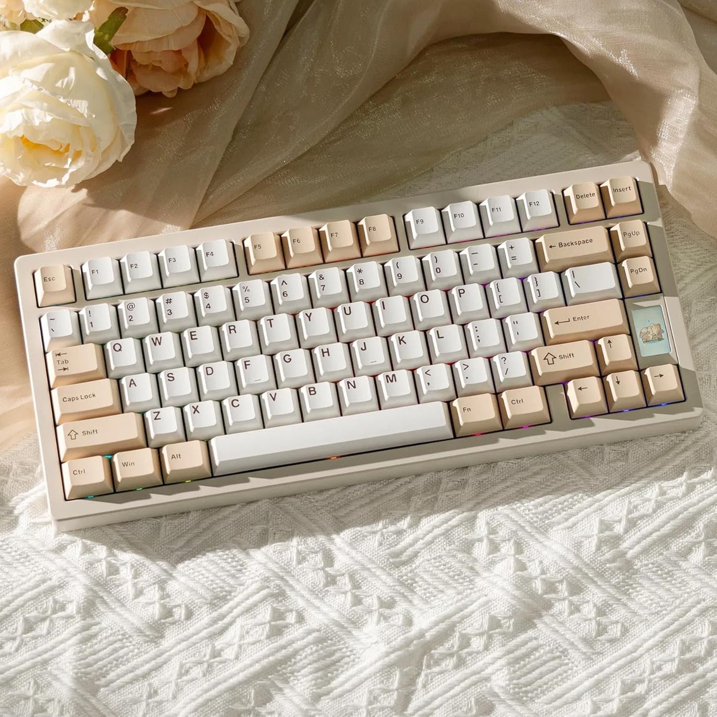 Chilkey - ND75 Aluminum 75% Wireless Mechanical Gaming Keyboard with LCD Screen, Quick Assembly, BT/2.4G/USB-C, Hot Swappable Per-Key RGB Custom Keyboard for Windows, Macos - Serious Techies