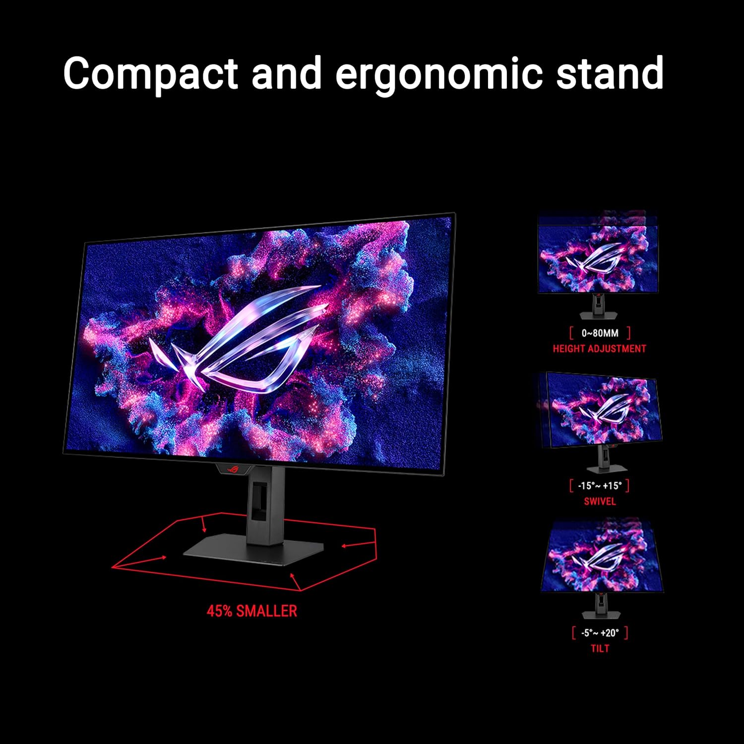 ASUS - ROG Strix 32” 4K OLED Gaming Monitor (XG32UCWG) - Trueblack Glossy OLED, Dual Mode (4K@165Hz, Fhd@330Hz), 0.03Ms, G-SYNC Compatible, Neo Proximity Sensor, Auto KVM, USB-C, HDMI 2.1, 3 Yr Warranty - Serious Techies