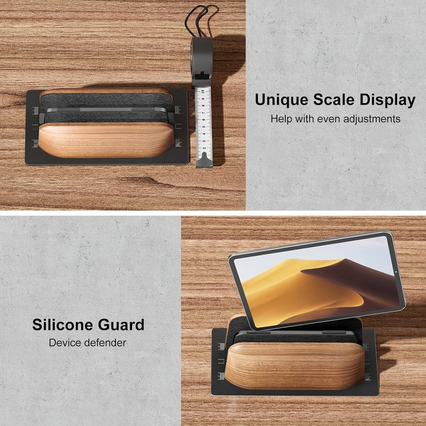 UPERGO - Vertical Laptop Stand, Dual Slot Wooden Laptop Holder Vertical for Desk, Width Adjustable Dock for Macbook Pro and Other Laptops - Serious Techies