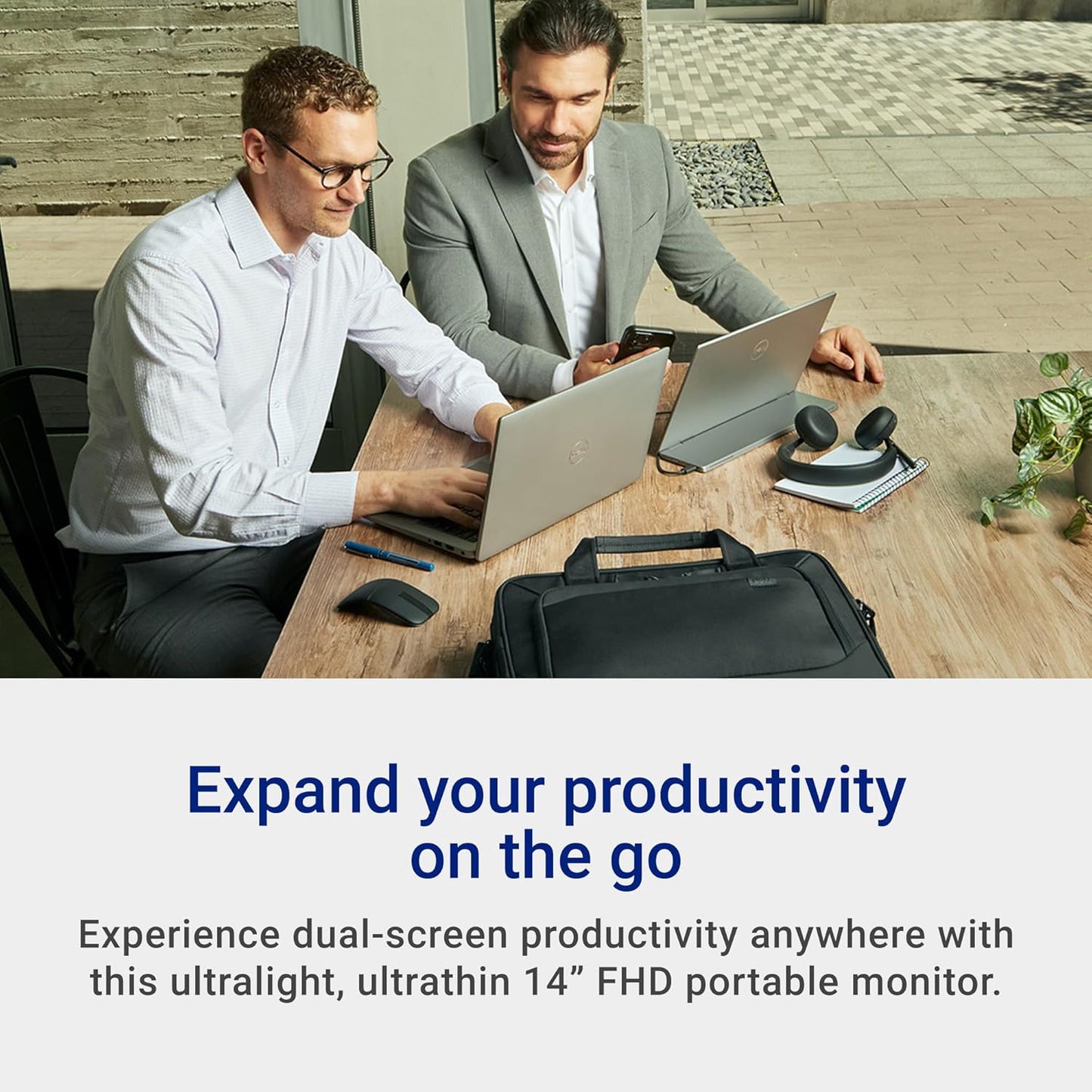Dell - 14 Portable Monitor - P1424H - 14-Inch Full HD (1080P) 1920 X 1080, IPS Panel, USB-C Connectivity, Comfortview, 3-Year Advanced Exchange Service - Silver - Serious Techies
