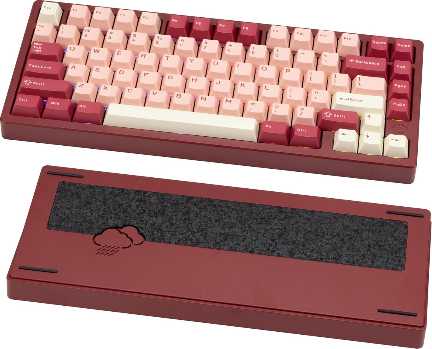 WOBKEY - Rainy 75 CNC Aluminum Hmx/Jwk/Cocoa Switches Triple-Mode Connectivity Mechanical Keyboard with Superior Acoustics, No Rgb/Pp/Mirrored Glass/3500Mah/Violet Switch (Lite - Silver) - Serious Techies