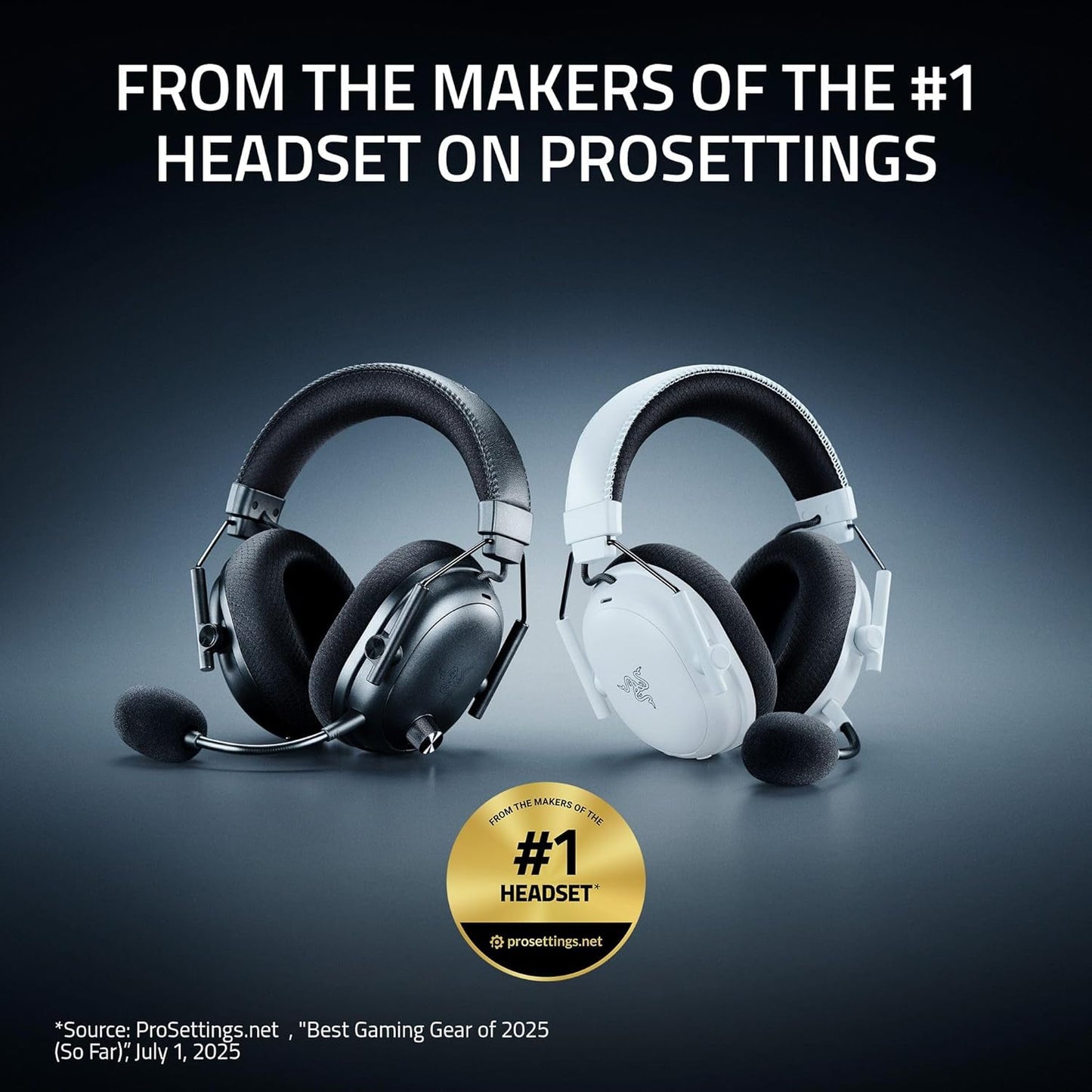 Razer - Blackshark V3 Pro Wireless ANC Gaming Headset for PC: Full Band Mic - 50Mm Drivers - 2.4 Ghz, Bluetooth, USB, 3.5Mm - Works with Mac, PS5, Nintendo Switch, Smartphone - 70 Hr Battery - White - Serious Techies