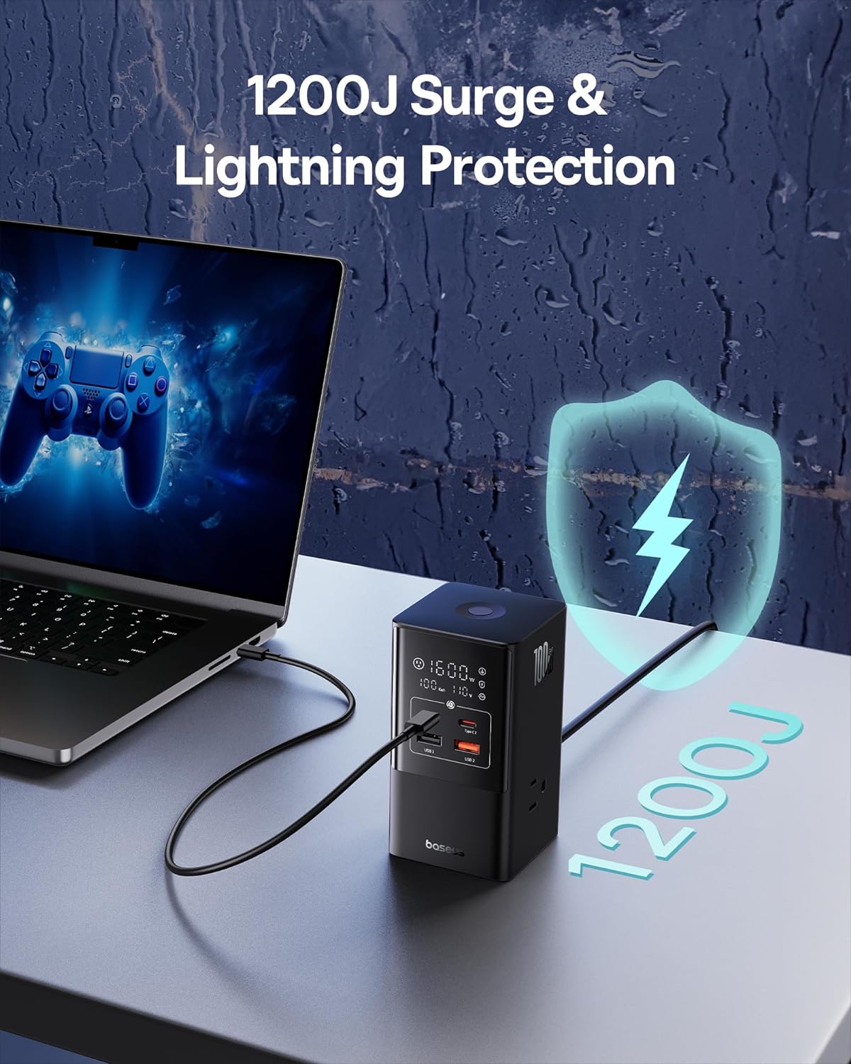 Baseus - 7-In-1 USB C Charging Station, 100W Powercombo Fast Charging Power Strip with 3AC+2U+2C USB, USB C Charging Station for Desktop Accessories, Macbook, Tablets in Office & Home - Serious Techies
