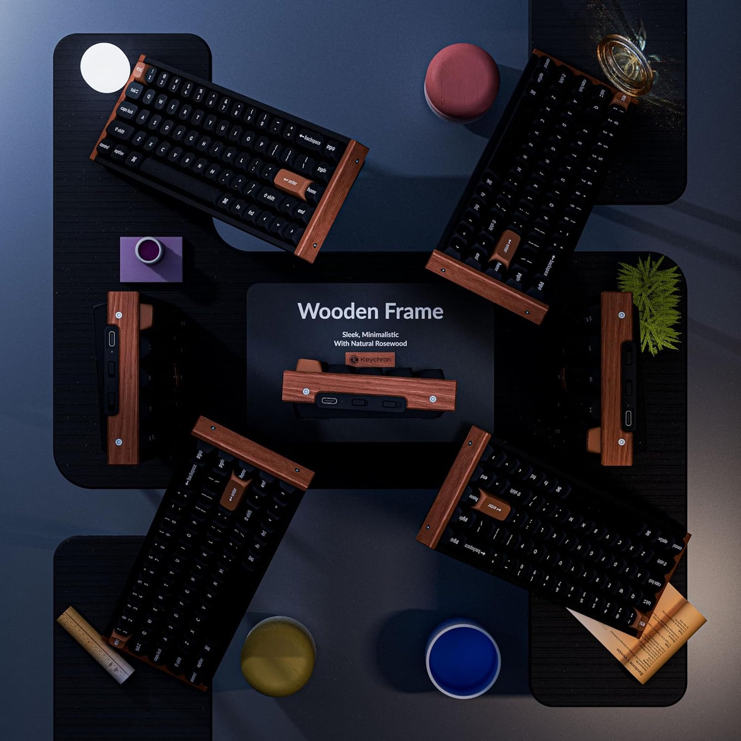 Keychron - K6 HE 65% Wireless Mechanical Keyboard, 2.4Ghz & Bluetooth, Gateron Double-Rail Magnetic Switch, Double-Shot PBT Keycaps, Aluminum & Wooden Frame, Compatible with Windows/Mac – Black - Serious Techies