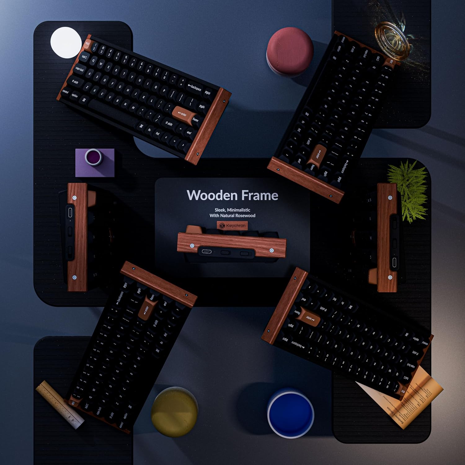 Keychron - K6 HE 65% Wireless Mechanical Keyboard, 2.4Ghz & Bluetooth, Gateron Double-Rail Magnetic Switch, Double-Shot PBT Keycaps, Aluminum & Wooden Frame, Compatible with Windows/Mac – Black - Serious Techies