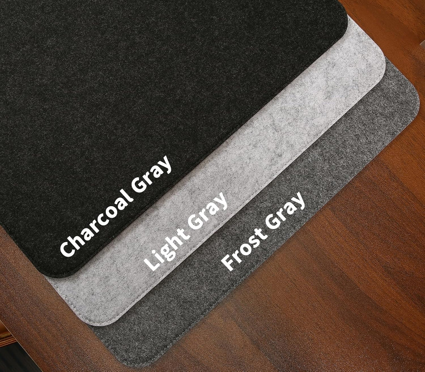 RENMTURE - Double Thickened Felt Mouse Pad, Large Desk Mat, Big Cork Mouse Mat, Large Mouse Pad for Gaming, Writing Pad, Desktop Accessories, Office Home Desktop Decoration (Light Gray, 32"X16") - Serious Techies
