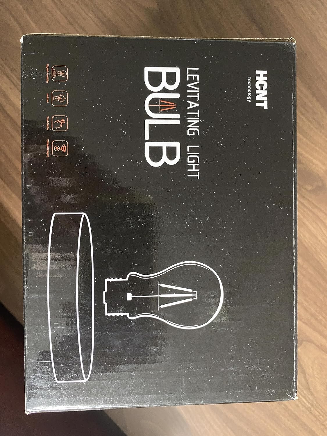 HCNT - Levitating Bulb Lamp Magnetic Floating LED Light Desk Lamp Table Lamp Night Light, 360 Degree Automatic Rotating Light for Unique Gifts Room Home Office Decor - Serious Techies