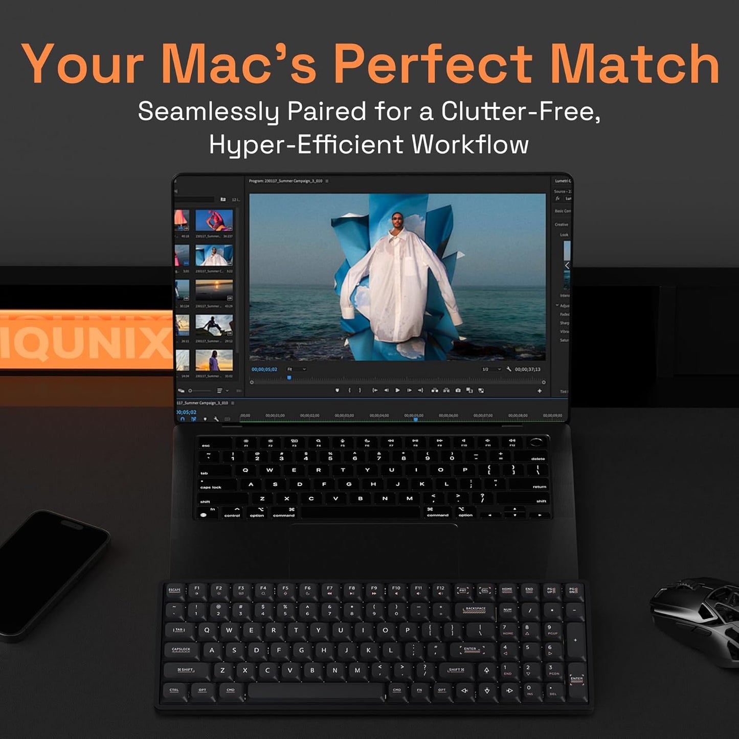 Magi75 Low Profile Wireless Mechanical Keyboard 75% Layout, Hot-Swappable, RGB Backlit, Full Aluminum, via Customizable, Mac/Windows/Linux, Tri-Mode