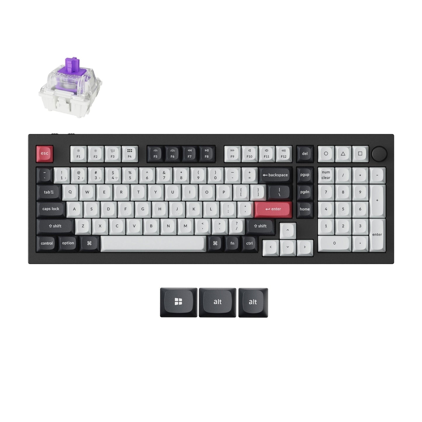 Keychron - Q5 HE Rapid Trigger Gaming Keyboard Wireless with Hall Effect Gateron Double-Rail Magnetic Switch Adjustable Actuation, 2.4 Ghz/Bluetooth/Wired QMK RGB Aluminum for Mac Windows Linux - White - Serious Techies