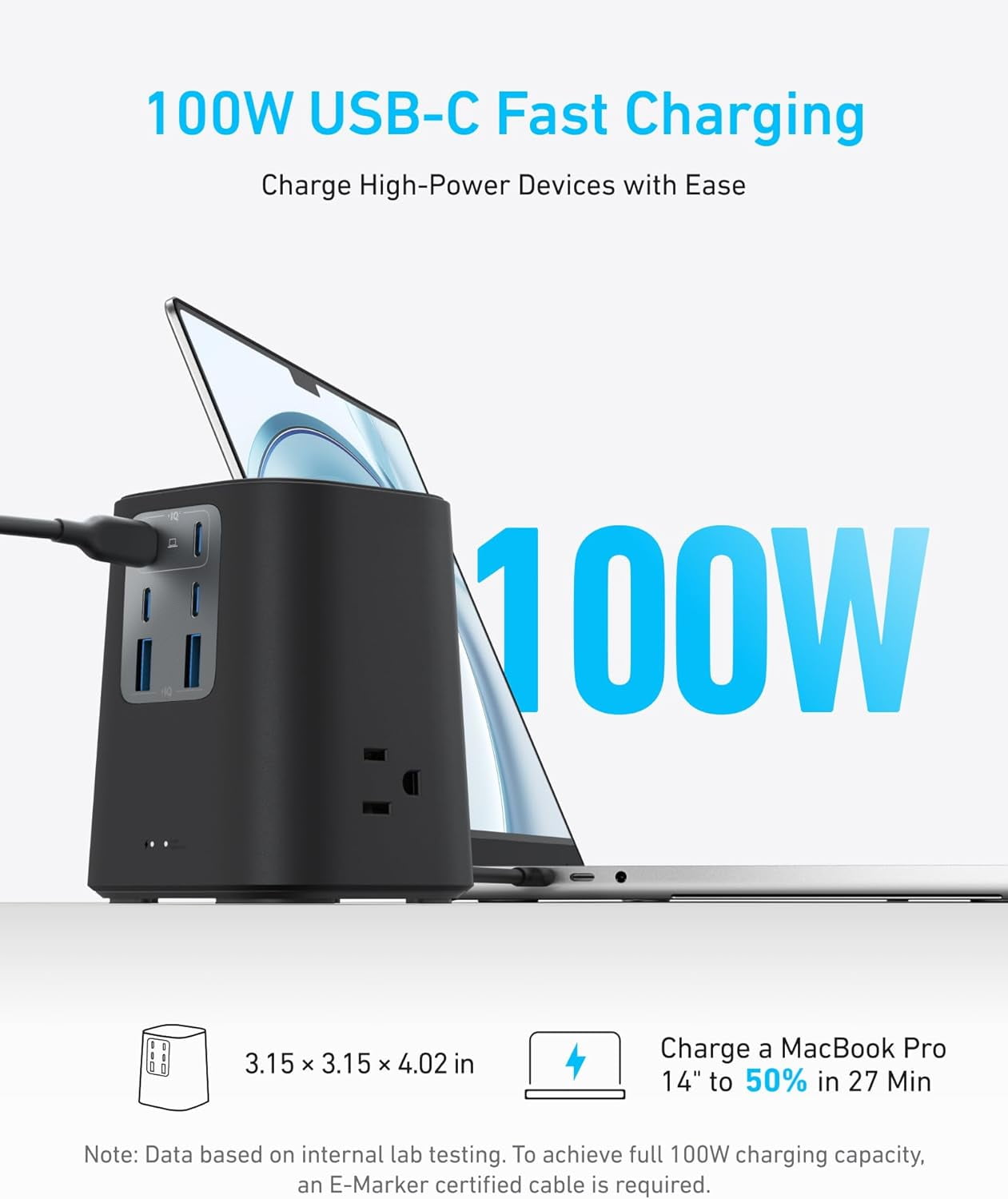Anker - Charging Station (100W), 9-In-1 USB C Power Strip with 300J Surge Protection - Serious Techies