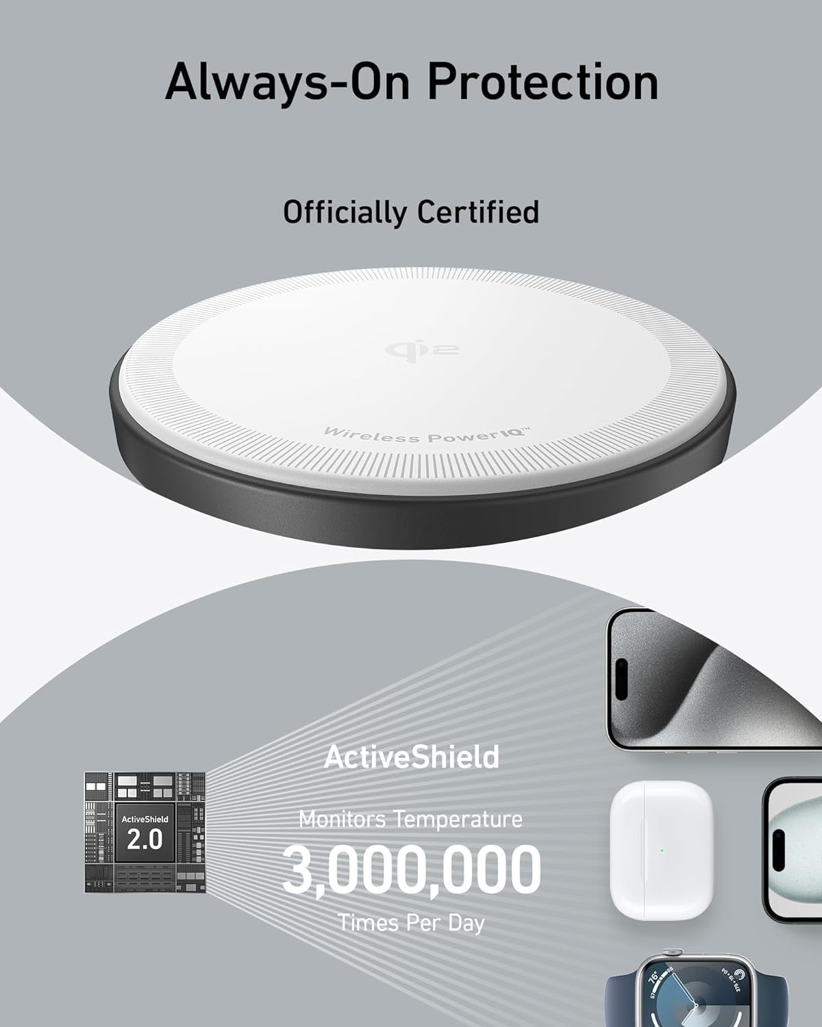 Anker - Magsafe-Compatible Wireless Charging Stand, Maggo 3 in 1 Wireless Charging Station, Qi2 Certified 15W Wireless Charger for Iphone 15/15 Pro/14/13/12, Apple Watch, Airpods - Serious Techies