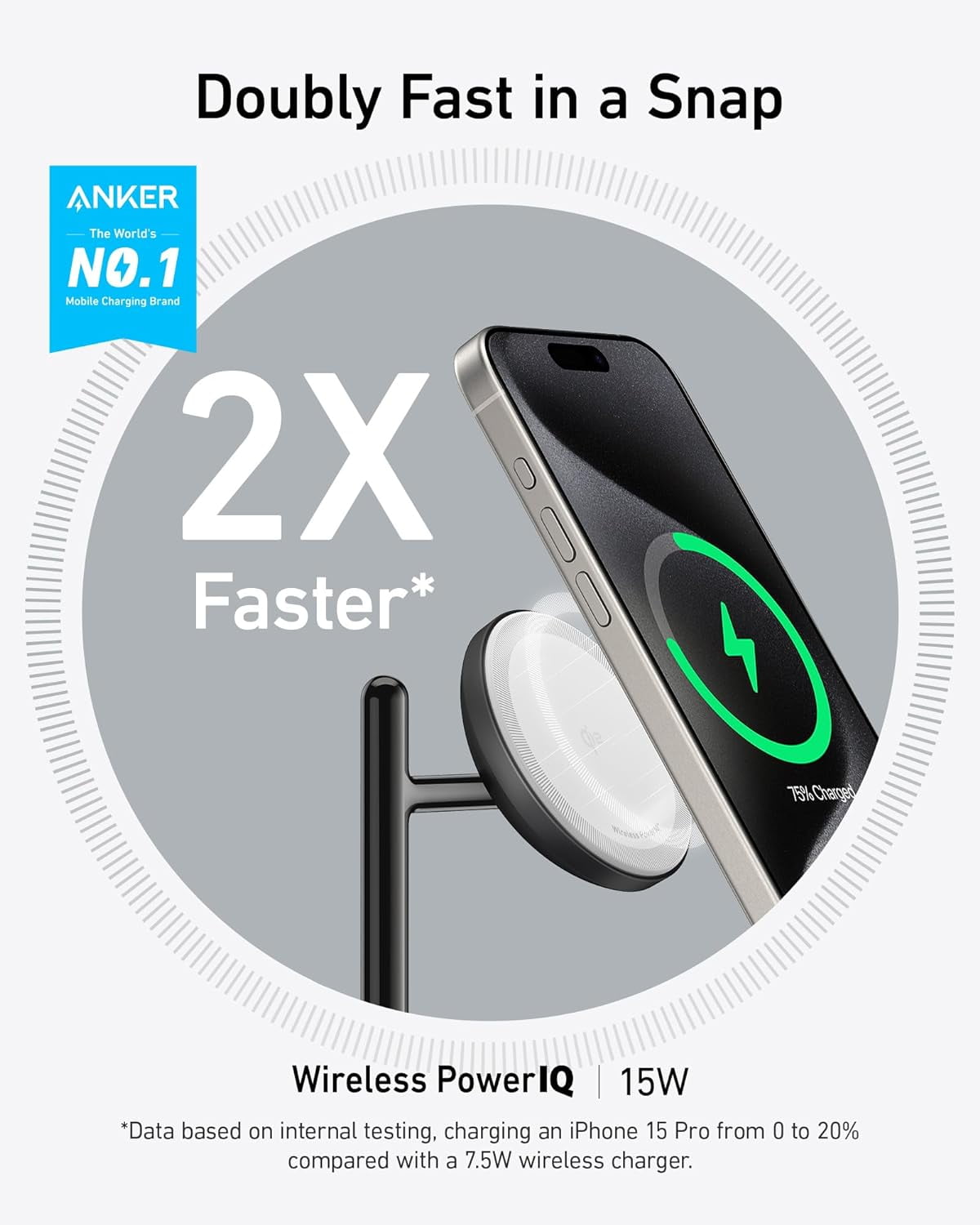 Anker - Magsafe-Compatible Wireless Charging Stand, Maggo 3 in 1 Wireless Charging Station, Qi2 Certified 15W Wireless Charger for Iphone 15/15 Pro/14/13/12, Apple Watch, Airpods - Serious Techies