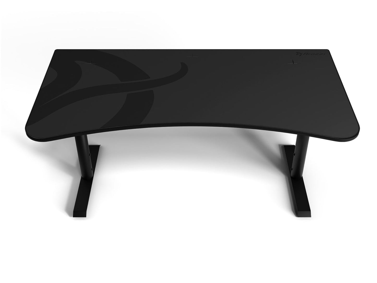 Arozzi - Arena Ultrawide Curved Gaming and Office Desk with Full Surface Water Resistant Desk Mat Custom Monitor Mount Cable Management Cut Outs under the Desk Cable Management Netting - Dark Grey - Serious Techies