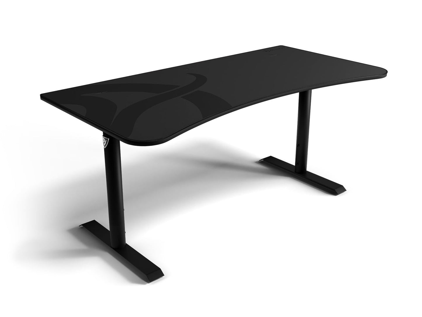 Arozzi - Arena Ultrawide Curved Gaming and Office Desk with Full Surface Water Resistant Desk Mat Custom Monitor Mount Cable Management Cut Outs under the Desk Cable Management Netting - Dark Grey - Serious Techies