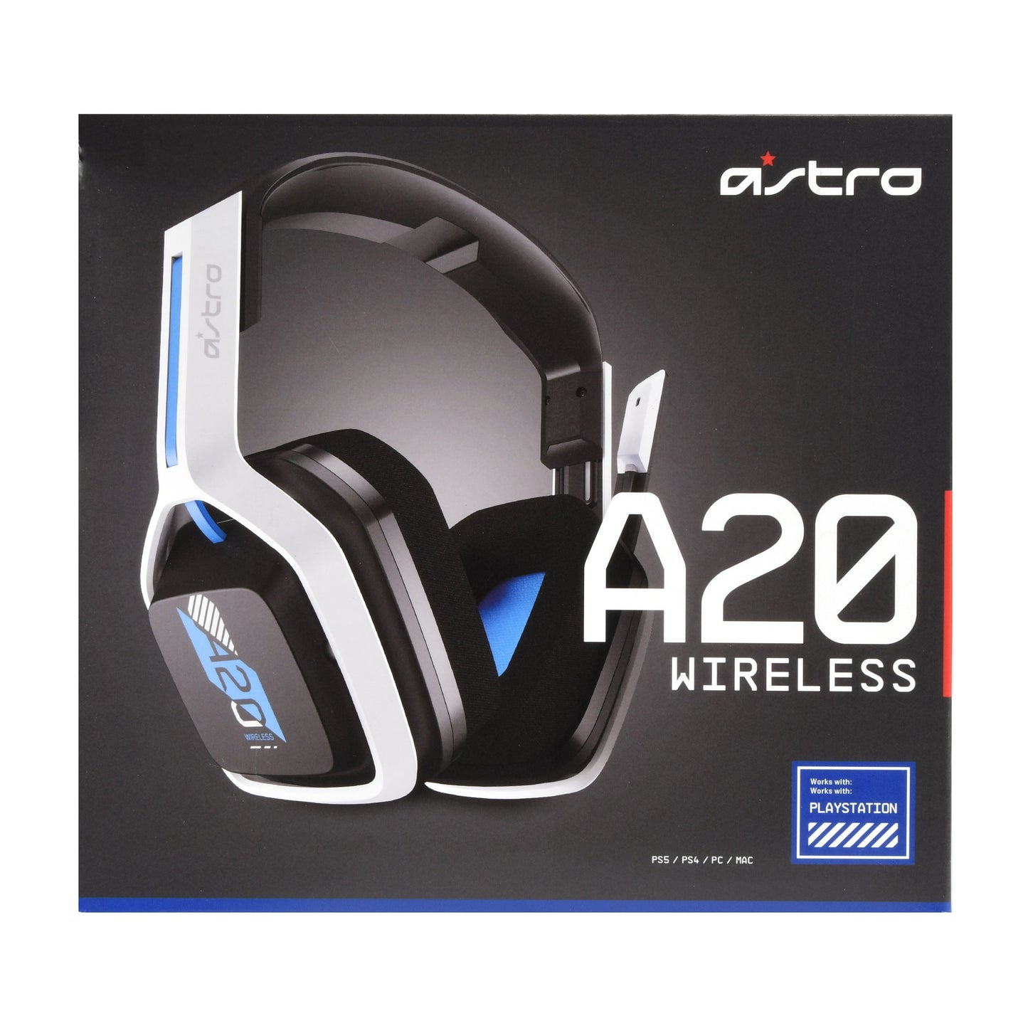 ASTRO - Gaming A20 Wireless Headset Gen 2 for Playstation 5, Playstation 4, PC & Mac - White/Blue - Serious Techies