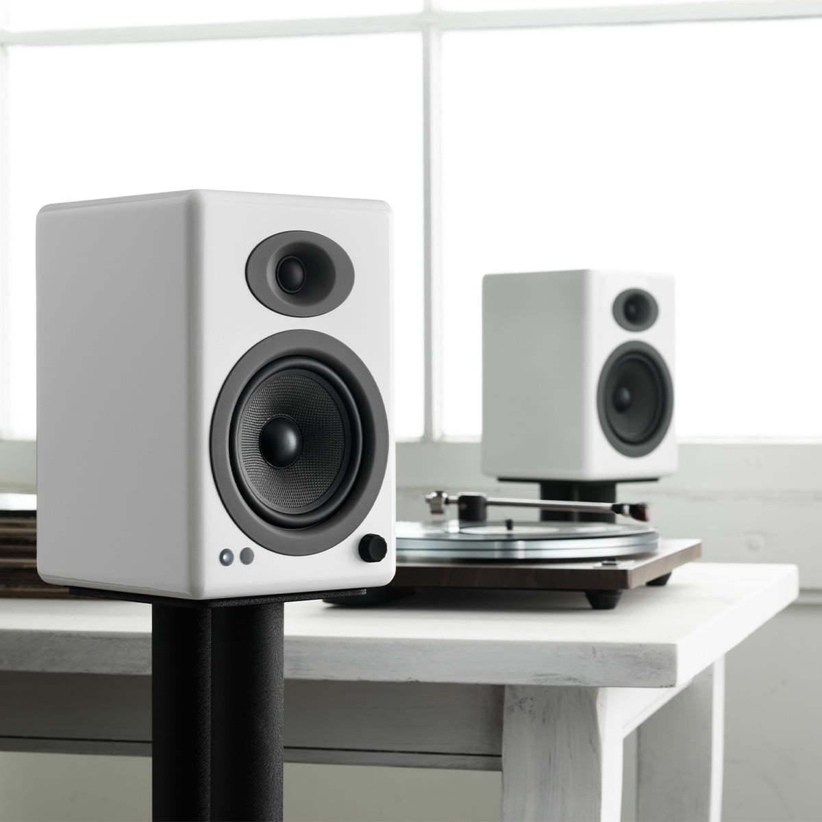 Audioengine - A5+ Classic Powered Bookshelf Speakers - Pair (White) - Serious Techies