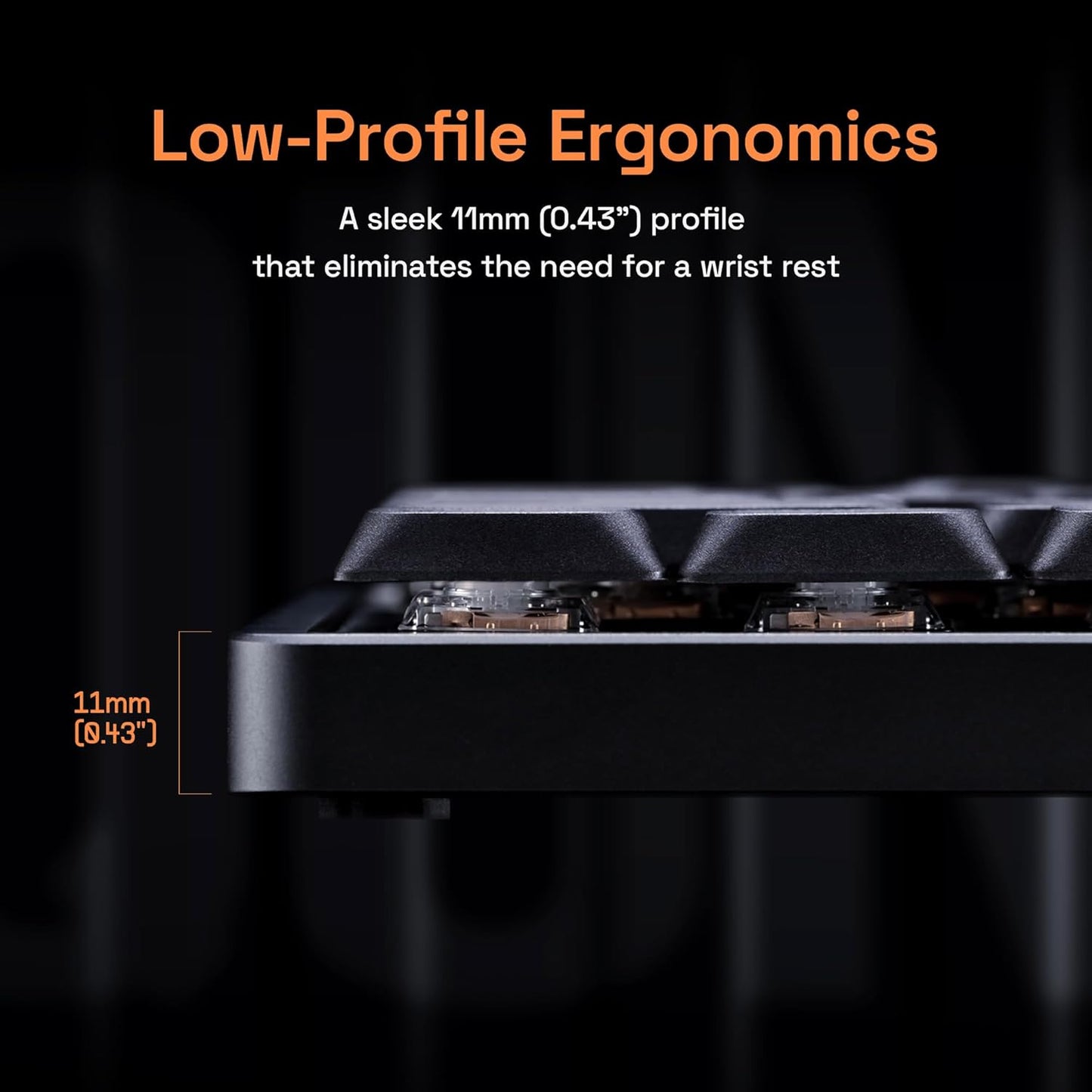 Magi75 Low Profile Wireless Mechanical Keyboard 75% Layout, Hot-Swappable, RGB Backlit, Full Aluminum, via Customizable, Mac/Windows/Linux, Tri-Mode