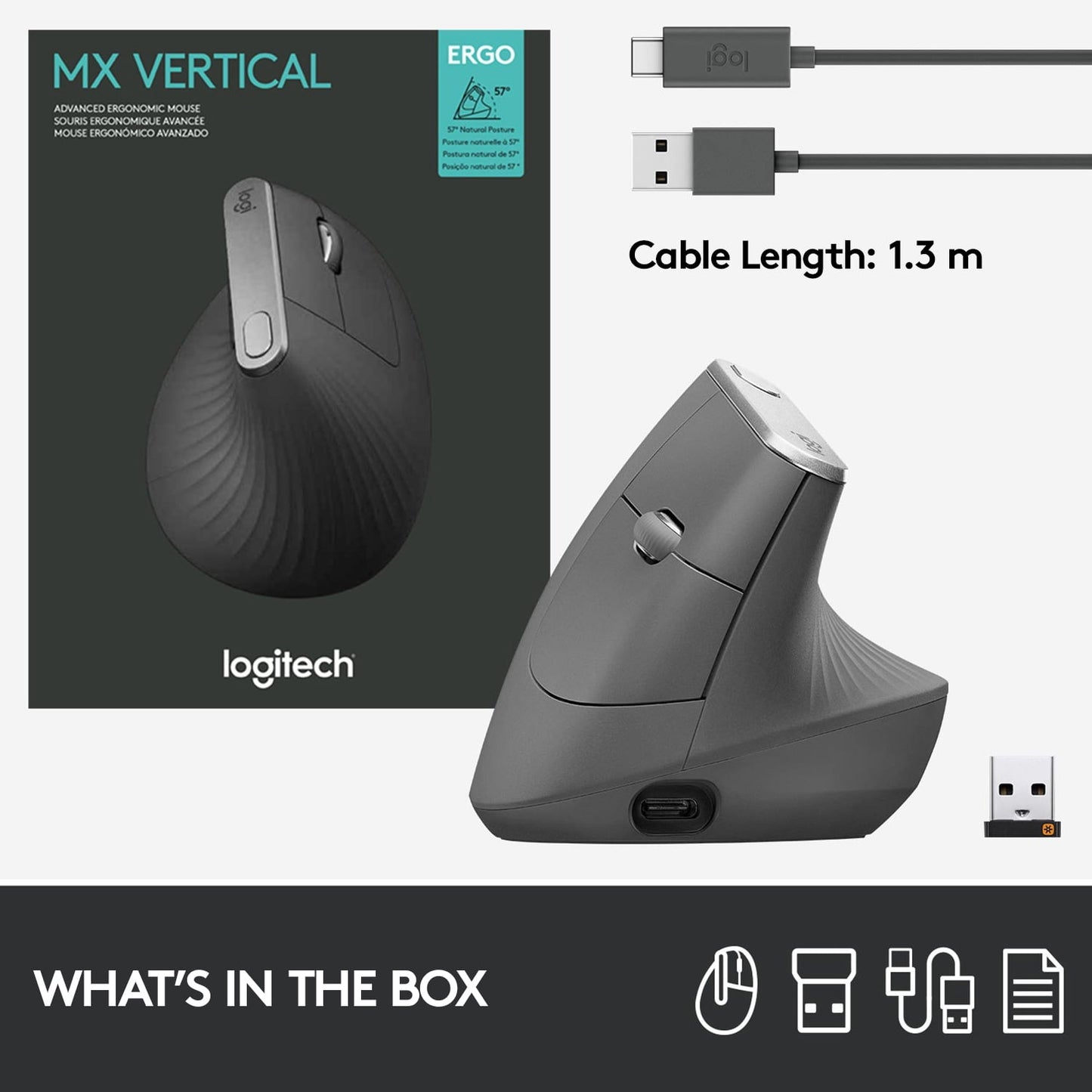 Logitech - MX Vertical Ergonomic Wireless Mouse - Serious Techies