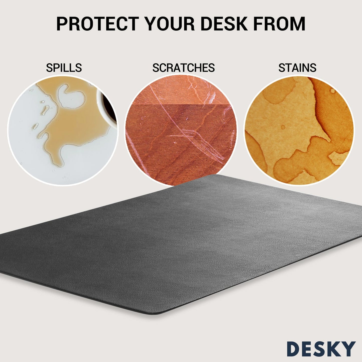 Leather Desk Mat - Medium 23.6 X 13.8 Inches - Serious Techies