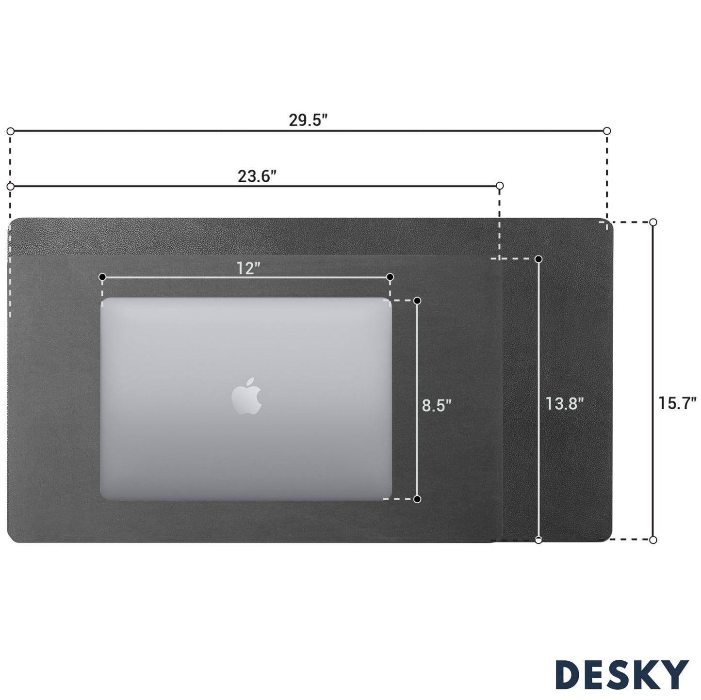 Leather Desk Mat - Medium 23.6 X 13.8 Inches - Serious Techies