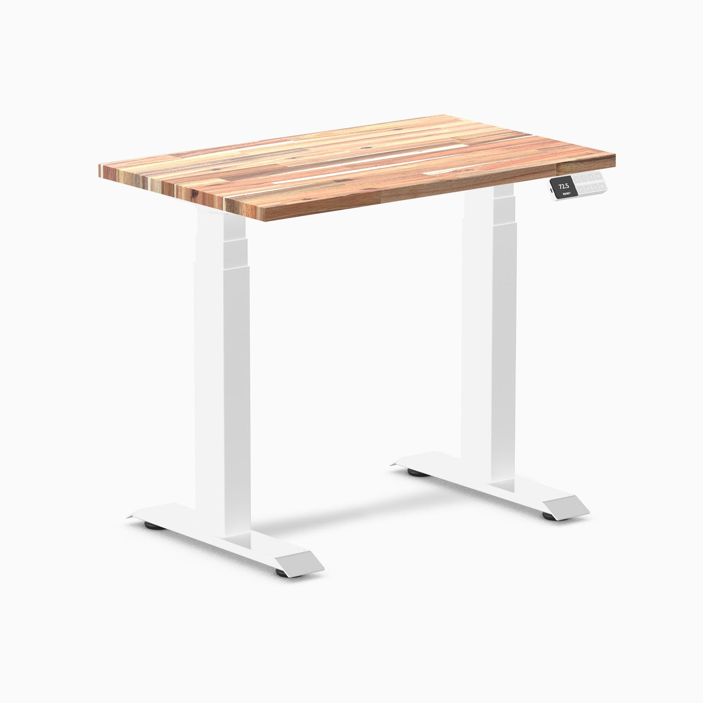 Desky - Dual Mini Softwood Sit Stand Desk - Acacia / 32" X 20" / Space Gray - Serious Techies