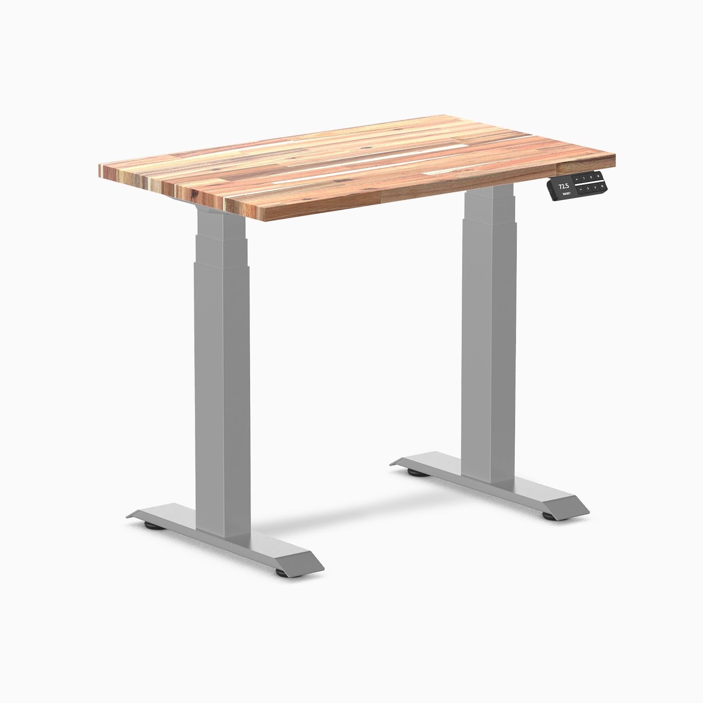 Desky - Dual Mini Softwood Sit Stand Desk - Acacia / 32" X 20" / Space Gray - Serious Techies