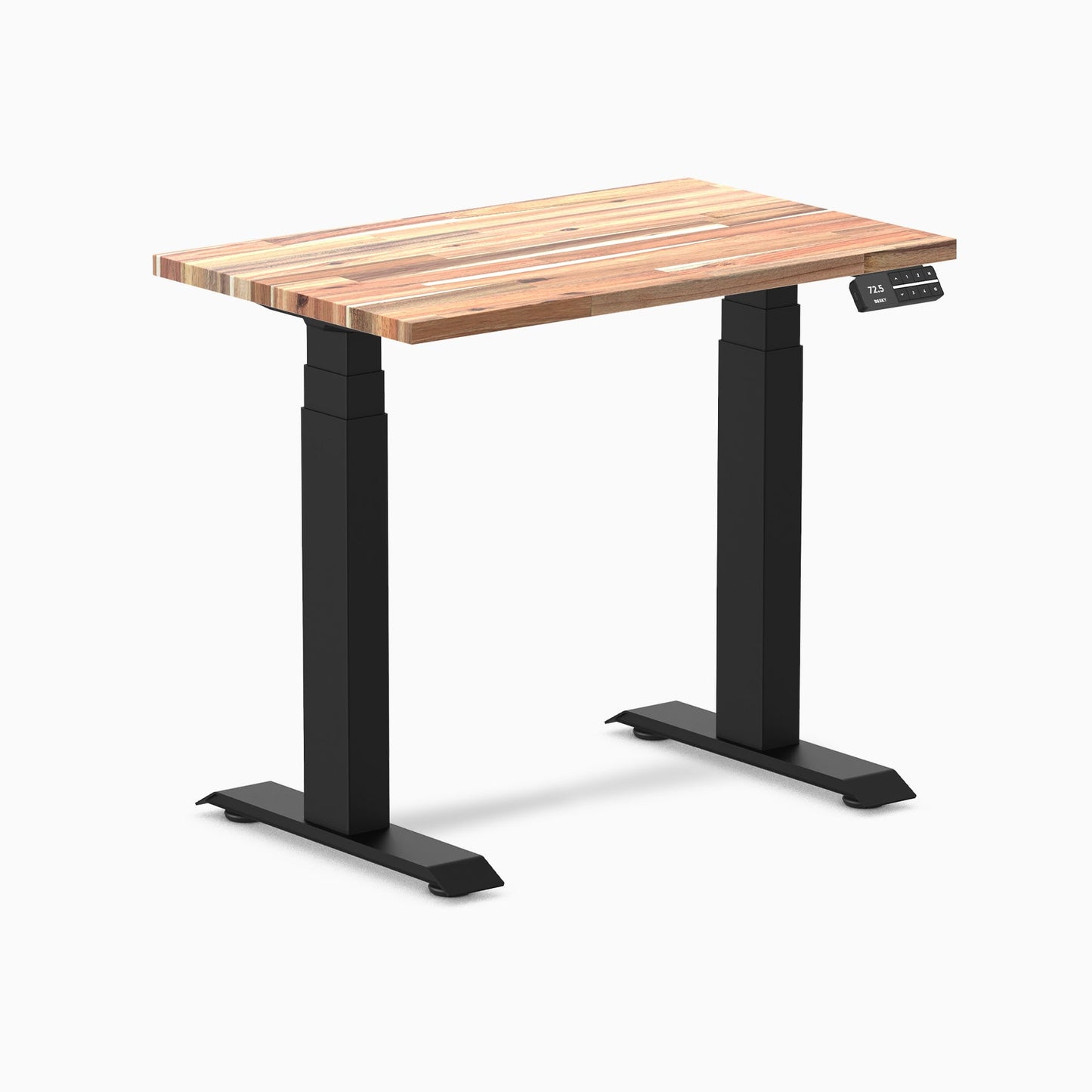 Desky - Dual Mini Softwood Sit Stand Desk - Acacia / 32" X 20" / Space Gray - Serious Techies
