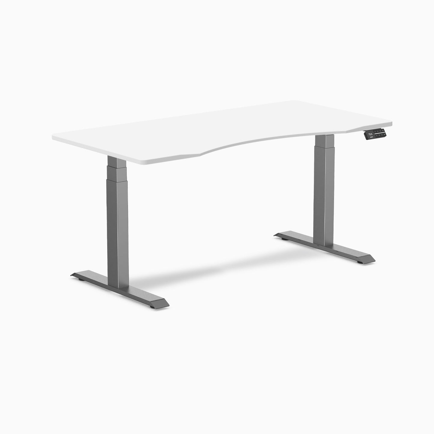 Desky - Dual Ergo Edge Sit Stand Desk - Bamboo / 60 X 30 Inches / Matte Black - Serious Techies