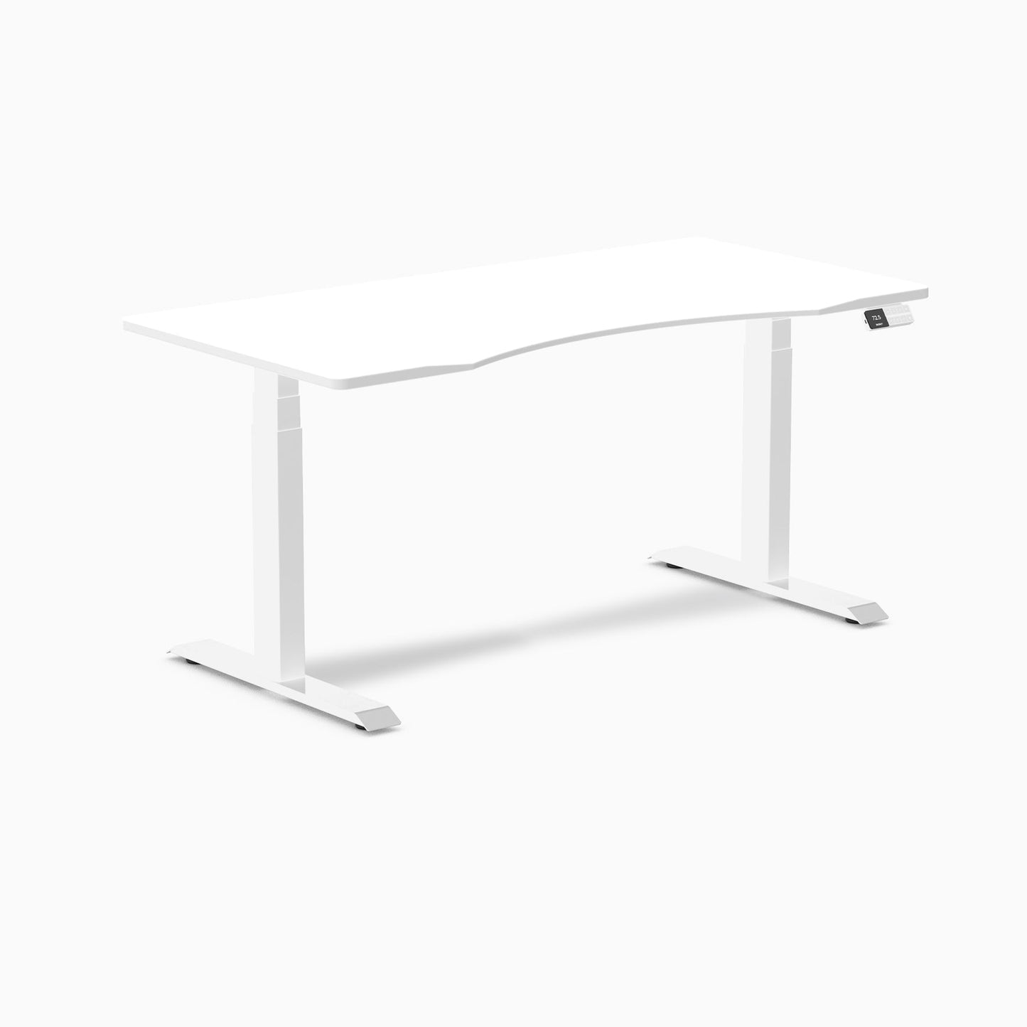 Desky - Dual Ergo Edge Sit Stand Desk - Bamboo / 60 X 30 Inches / Matte Black - Serious Techies