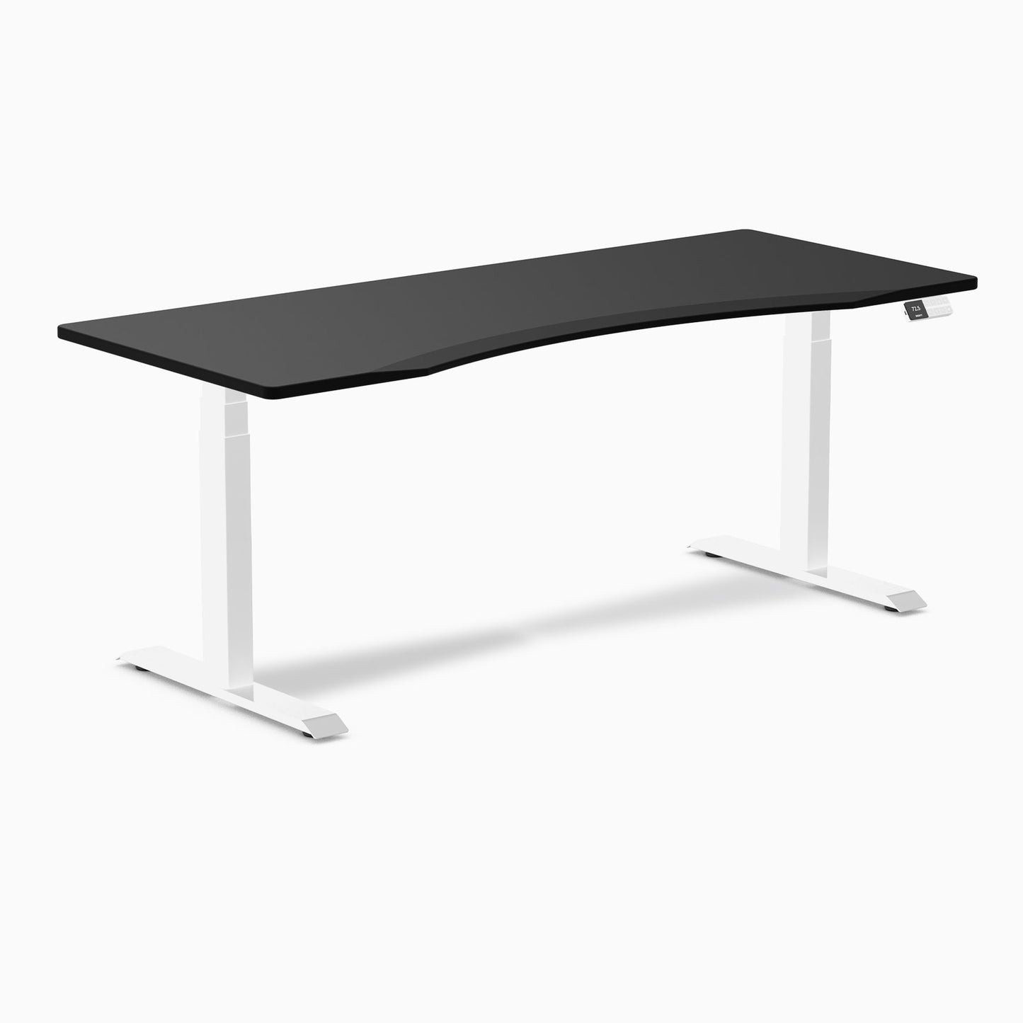 Desky - Dual Ergo Edge Sit Stand Desk - Bamboo / 60 X 30 Inches / Matte Black - Serious Techies