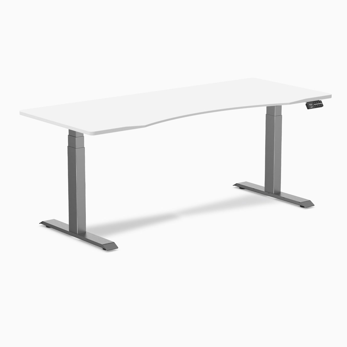 Desky - Dual Ergo Edge Sit Stand Desk - Bamboo / 60 X 30 Inches / Matte Black - Serious Techies