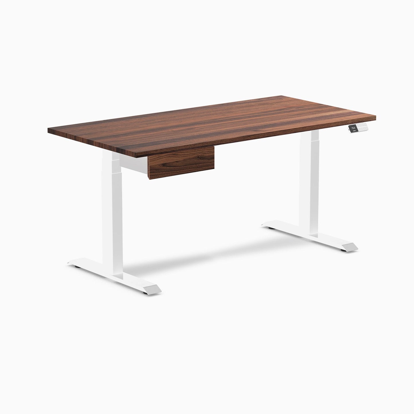 Desky - Dual Hardwood Standing Desk with Drawer - Pheasant wood / 60 X 30 Inches / Gray - Serious Techies