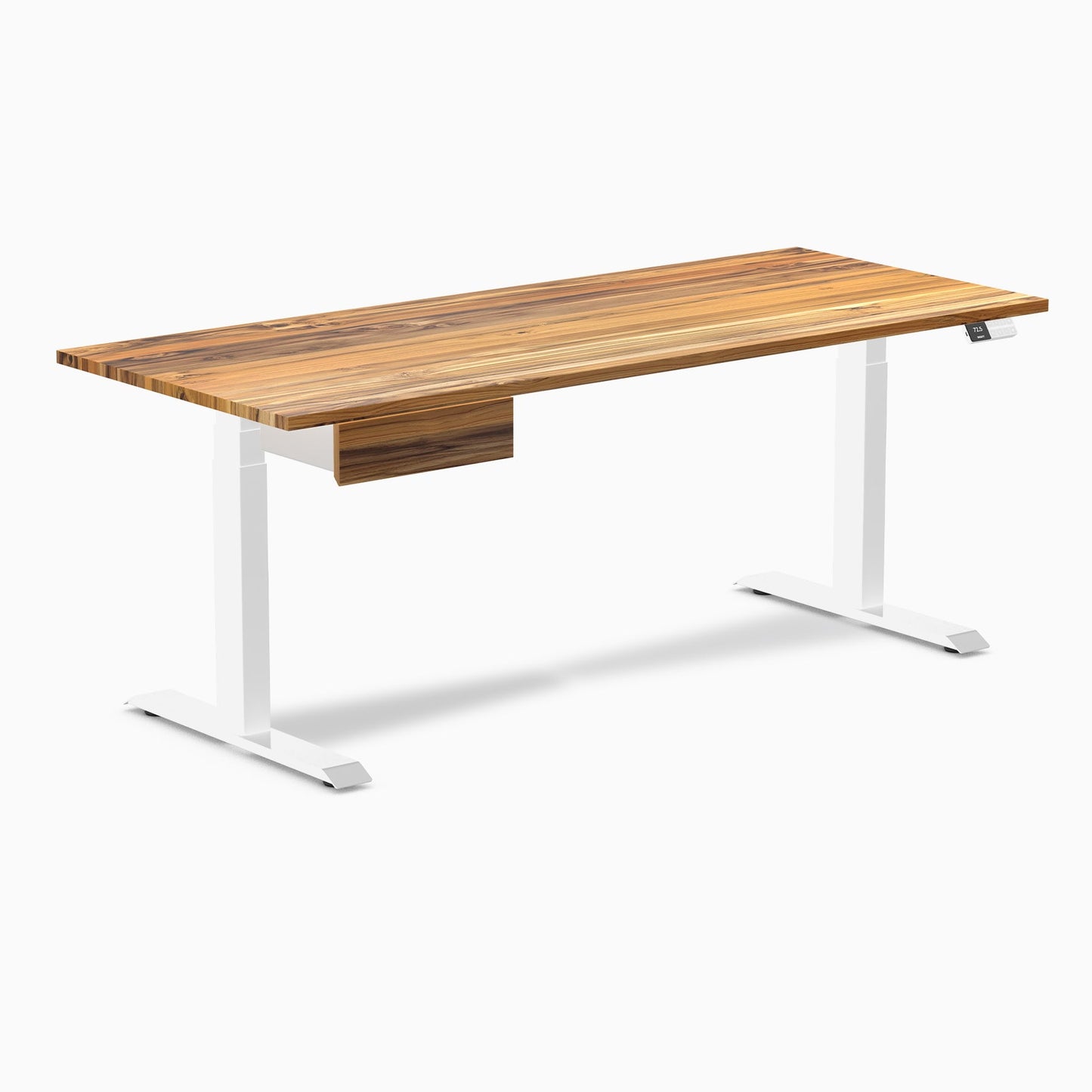 Desky - Dual Hardwood Standing Desk with Drawer - Pheasant wood / 60 X 30 Inches / Gray - Serious Techies