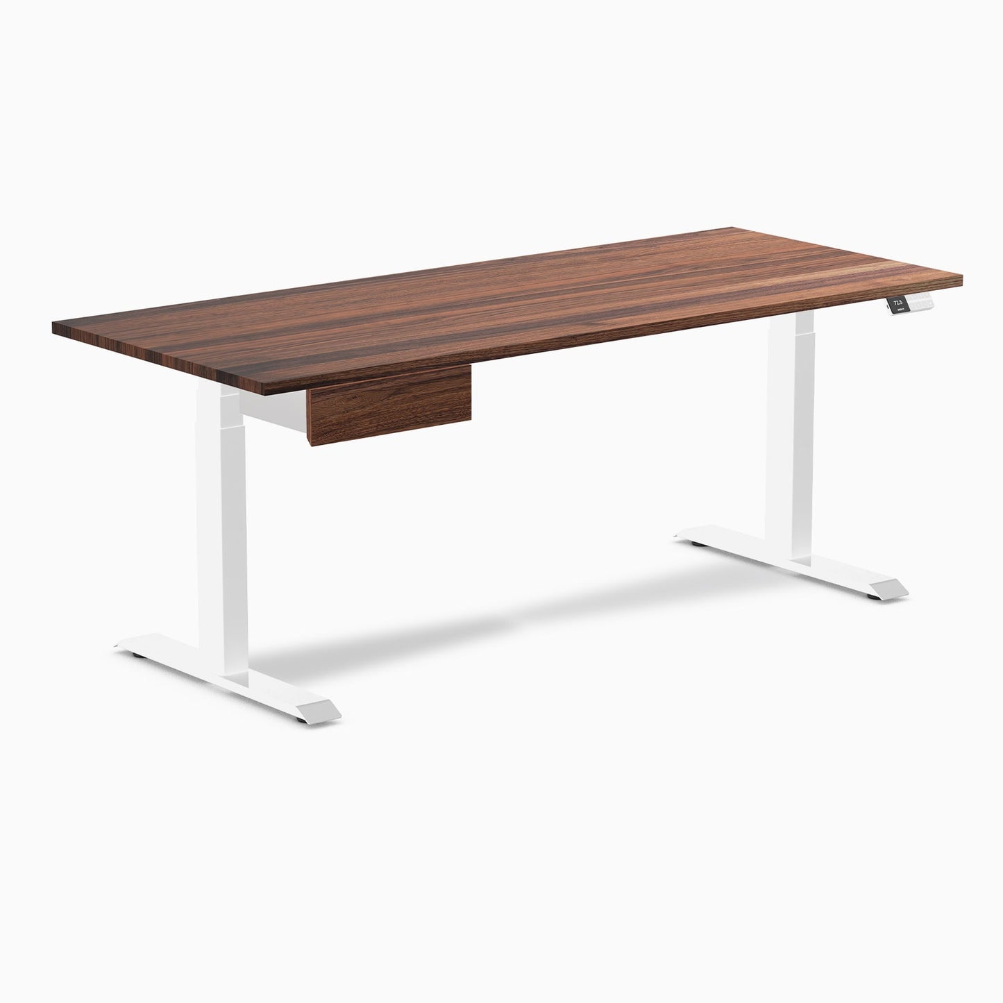 Desky - Dual Hardwood Standing Desk with Drawer - Pheasant wood / 60 X 30 Inches / Gray - Serious Techies