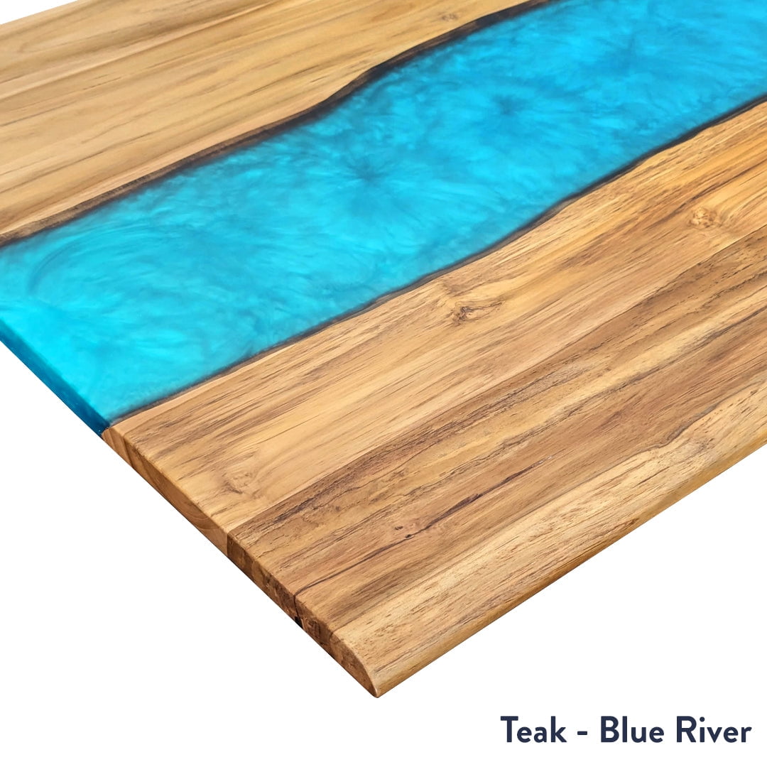 Desky - Dual Resin Hardwood Sit Stand Desk - Walnut Emerald River / 72 X 30 Inches / Space Gray - Serious Techies