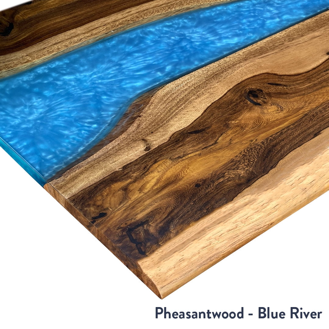 Desky - Dual Resin Hardwood Sit Stand Desk - Walnut Emerald River / 72 X 30 Inches / Space Gray - Serious Techies
