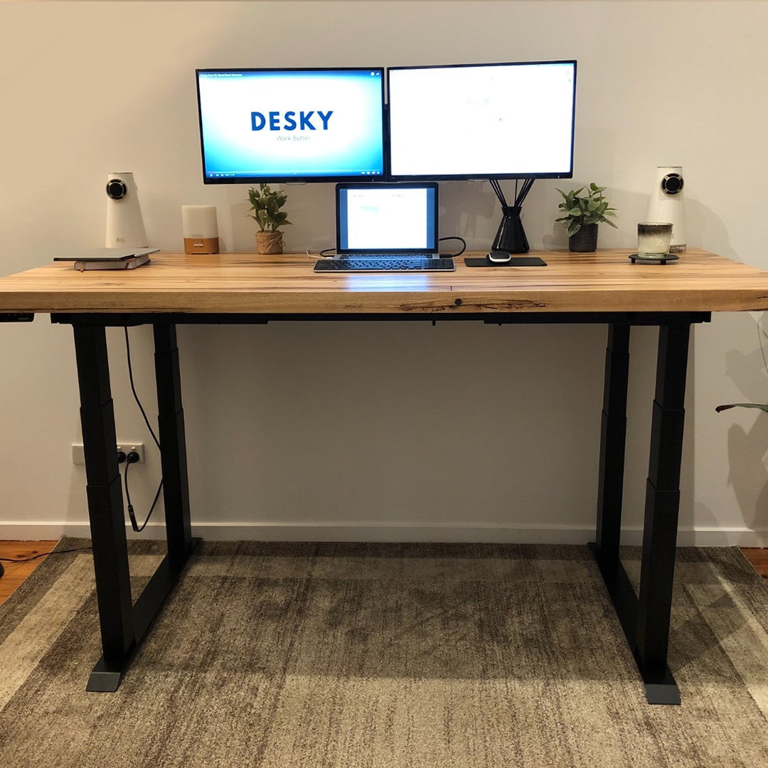 Desky - Quad Sit Stand Desk Frame - White - Serious Techies