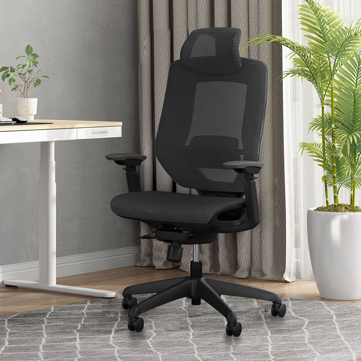 FlexiSpot - 500 LBS Big and Tall Office Chair, Heavy Duty Mesh Ergonomic Chair with High Back, 4D Armrest, Lumbar Support and Tilt Function for Home Office, Black - Serious Techies