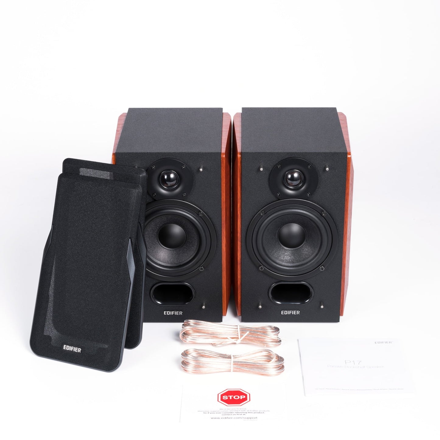 Edifier - P17 Passive Bookshelf Speakers - 2-Way Speakers with Built-In Wall-Mount Bracket - Serious Techies