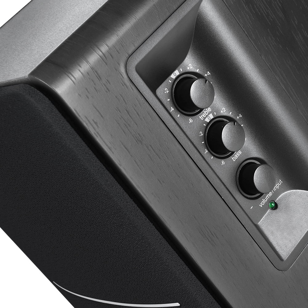 Edifier - R1280Dbs Active Bluetooth Bookshelf Speakers - Optical Input - 2.0 Wireless Studio Monitor Speaker - 42W RMS with Subwoofer Line Out - Black - Serious Techies