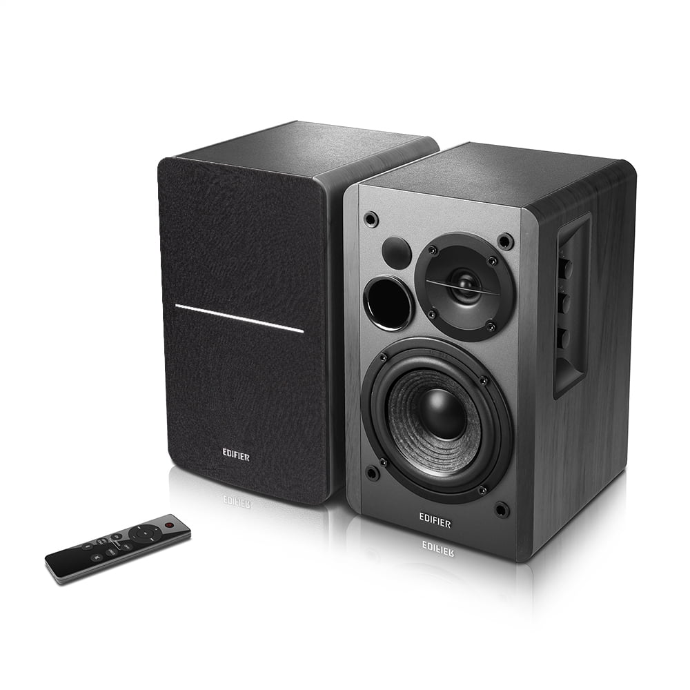 Edifier - R1280Dbs Active Bluetooth Bookshelf Speakers - Optical Input - 2.0 Wireless Studio Monitor Speaker - 42W RMS with Subwoofer Line Out - Black - Serious Techies