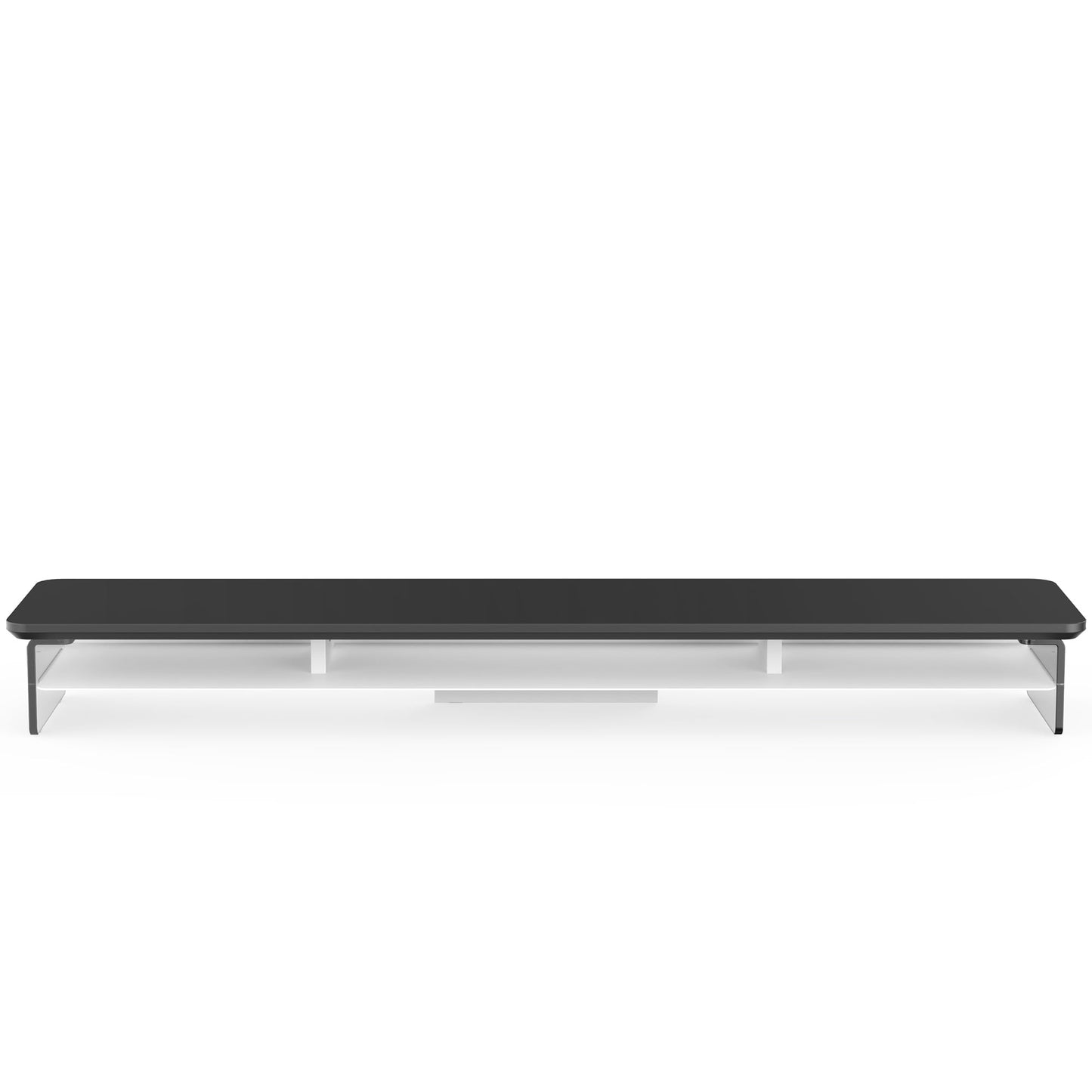 Fenge - 42.5 Inches Acrylic Monitor Stand Riser with Metal Storage - Serious Techies