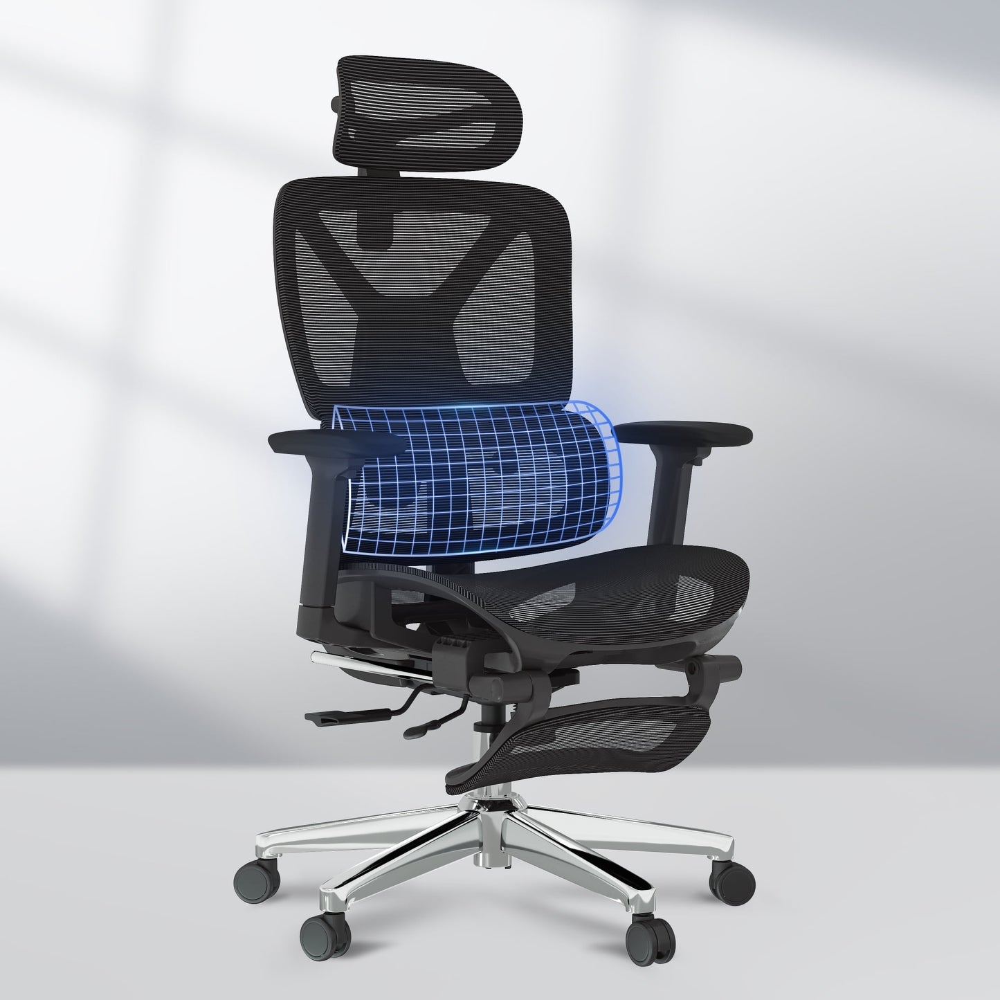 FLEXISPOT - Premium Ergonomic Office Chair - Adjustable 3D Armrests, Dynamic Lumbar Support, Recline & Tilt Function, Mesh Seat, for Home & Office Use, OC4-SD - Serious Techies