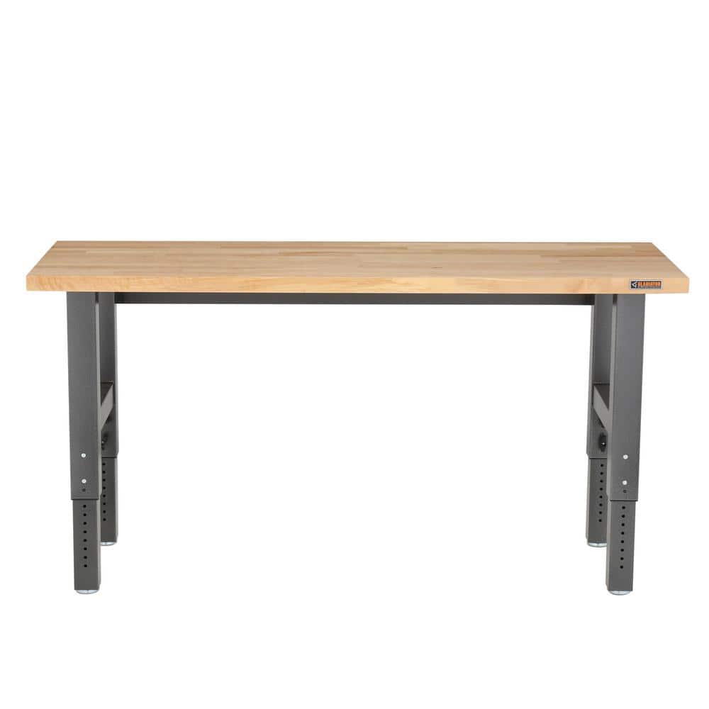 HUSKY - 6 Ft. Adjustable Height Birch Top Workbench - Serious Techies