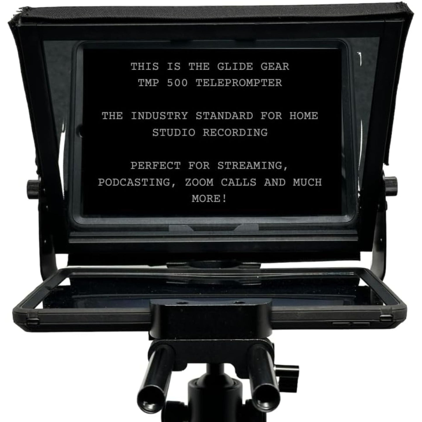Glide Gear - TMP 500 Universal Video Camera Tripod Teleprompter with Carry Case - Serious Techies