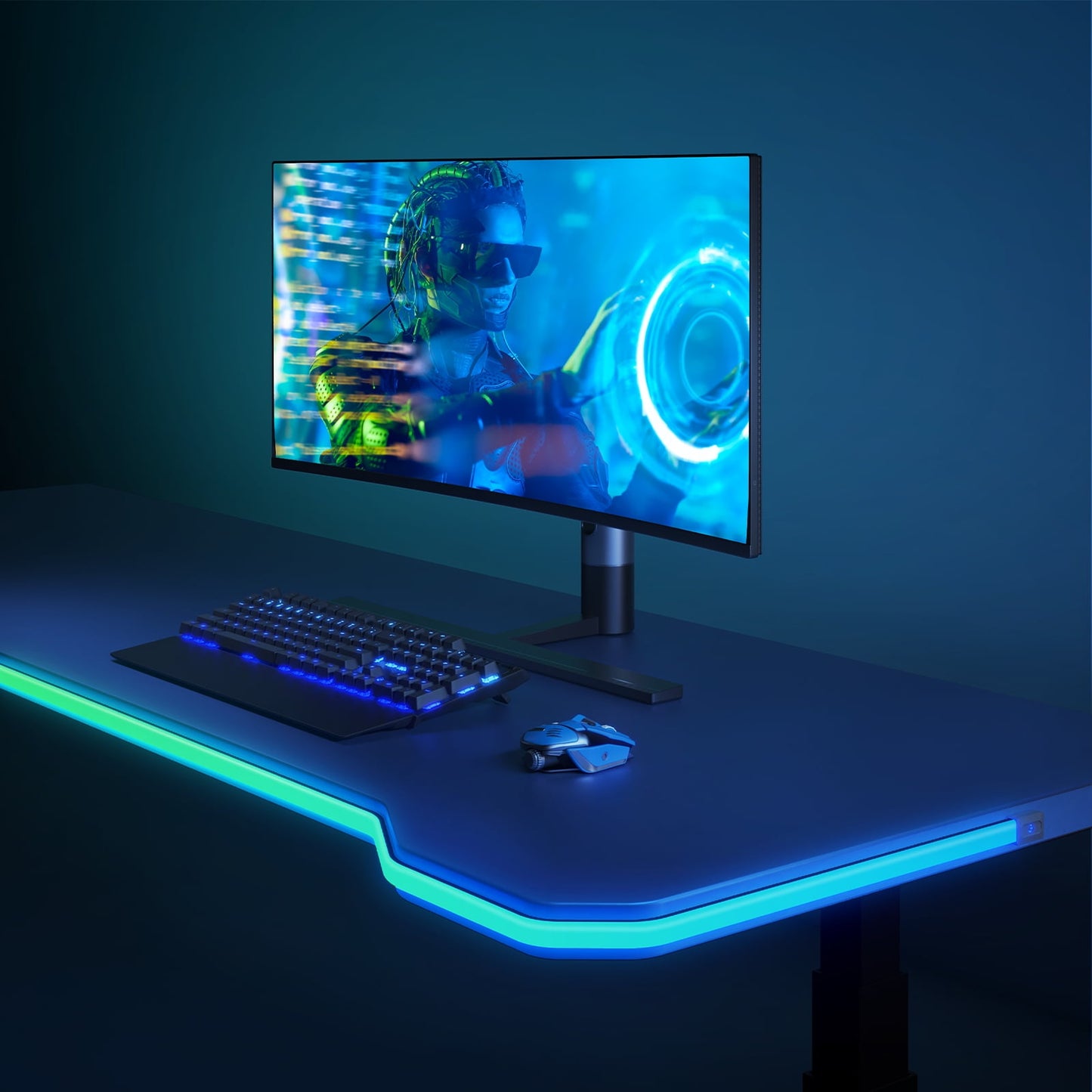 Govee - 6.56Ft RGBIC LED Neon Rope Light, Color-Changing Smart Light Strip for Desk, Gaming Setup, Wifi + Bluetooth Control - Serious Techies