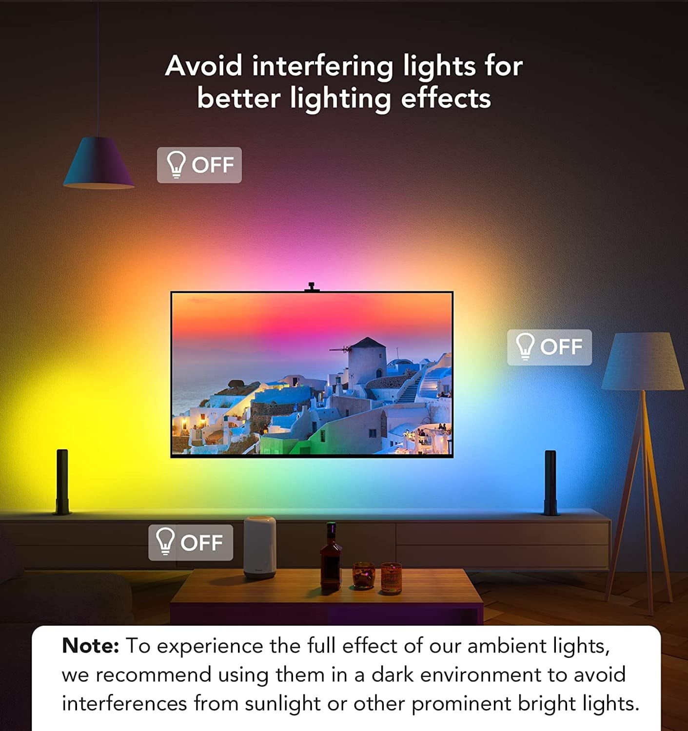 Govee - T1 Pro RGBIC TV Backlight Kit, 3.8M, Camera and Light Bar for 55-65 Inch Tvs, Voice Control - Serious Techies