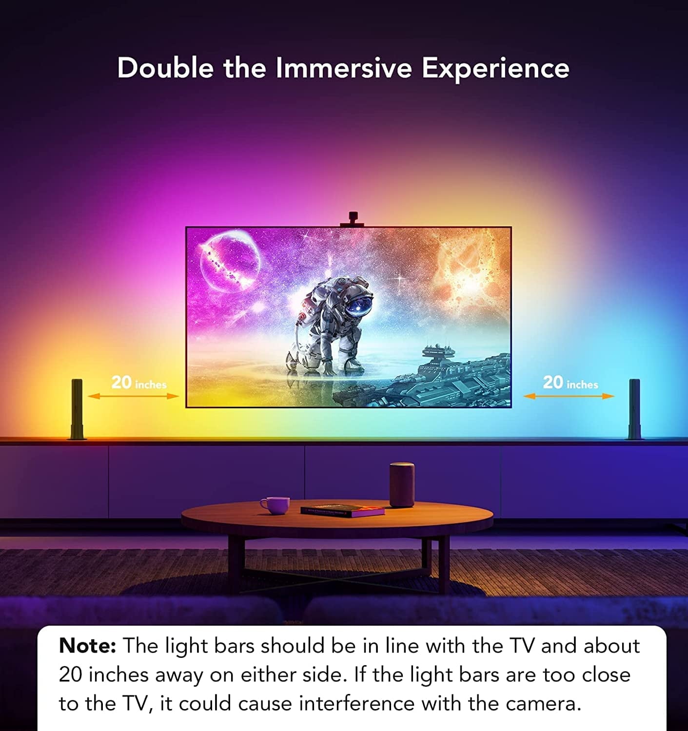 Govee - T1 Pro RGBIC TV Backlight Kit, 3.8M, Camera and Light Bar for 55-65 Inch Tvs, Voice Control - Serious Techies