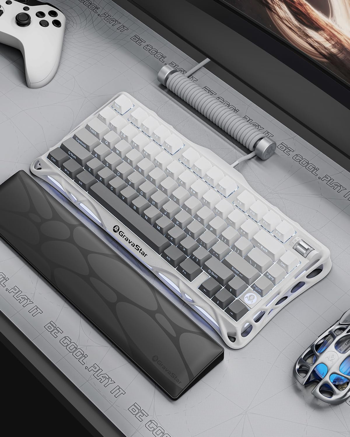 GravaStar - Mercury K1 75% Wireless Mechanical Gaming Keyboard, Aluminum Alloy Exoskeleton Design, Gasket Custom Keyboard Hot-Swap Socket, Linear Switches, RGB Backlit - Serious Techies