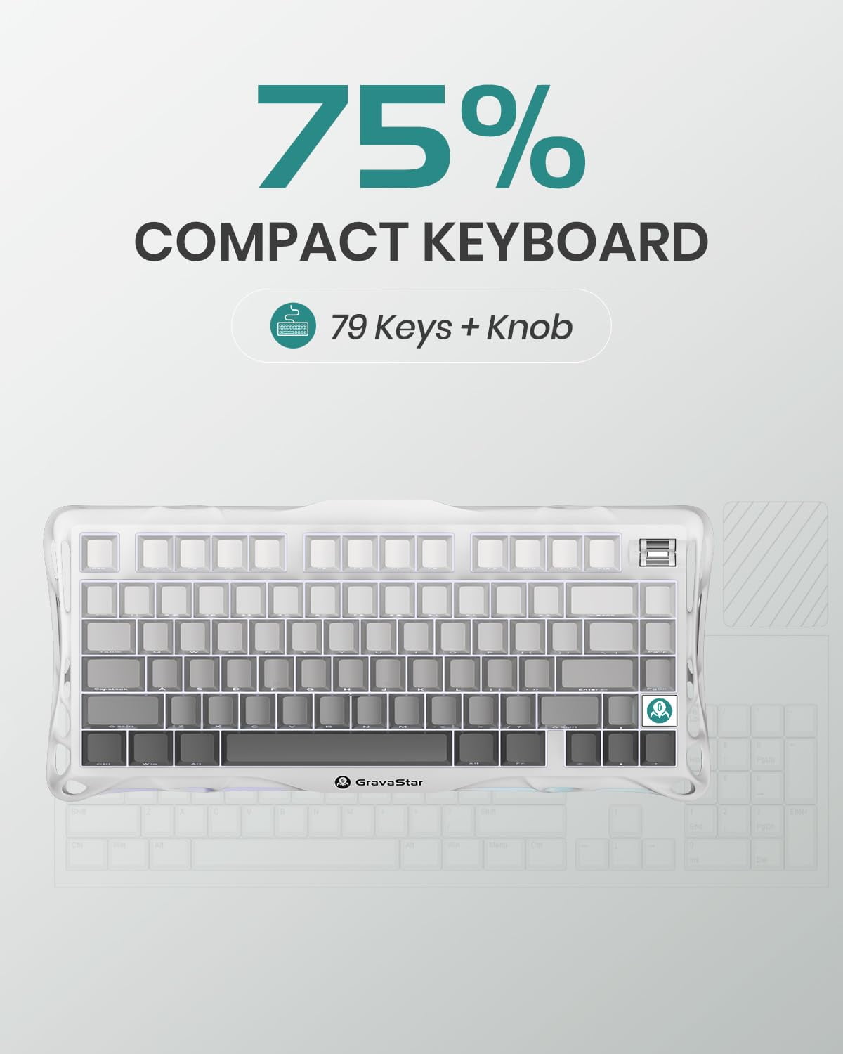 GravaStar - Mercury K1 75% Wireless Mechanical Gaming Keyboard, Aluminum Alloy Exoskeleton Design, Gasket Custom Keyboard Hot-Swap Socket, Linear Switches, RGB Backlit - Serious Techies